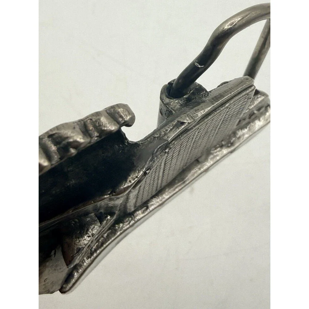 Vintage Metal 18 Wheeler Big Rig Tractor Trailer Dump Truck Belt Buckle # 2047